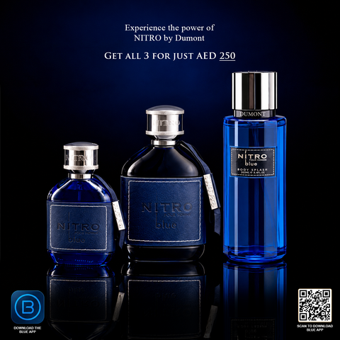 Nitro Blue Bundle (30ml Bottle, 150ml Bottle, 250ml Body Splash)